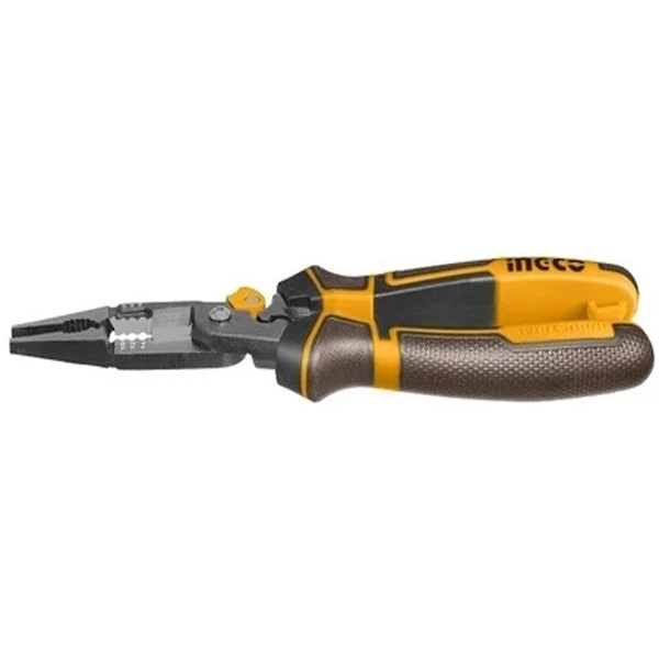 Многофункциональные плоскогубцы с длинным носом 6 в 1 INGCO HMFLNP28200
