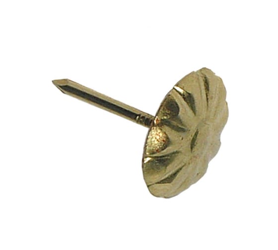 Гвоздь декор СТРОЙБАТ 10,5мм "ромашка" латунь 50шт. 072631