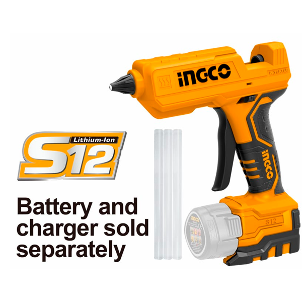 Аккумуляторный термоклеевой пистолет INGCO CGGLI1201 в Перми