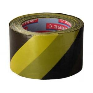 Лента сигналная "ЗУБР" желто черная 70ммх200метров  12242-70-200