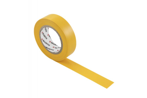 Изолента WURTH желтая 15мм 10 метров 00985107 в Перми