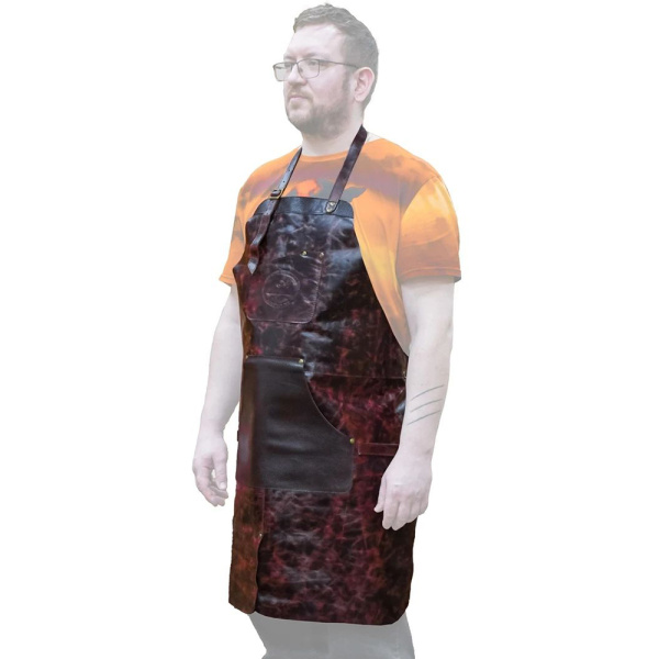 Фартук защитный ПЕТРОГРАДЪ RUBANKOV, модель 3, тёмно-коричневый блестящий М00015473 в Перми