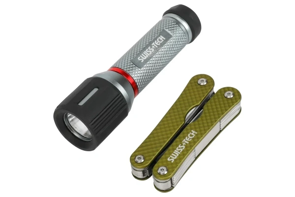 Набор SWISS+TECH мультитул и фонарик  ST001044 в Перми 