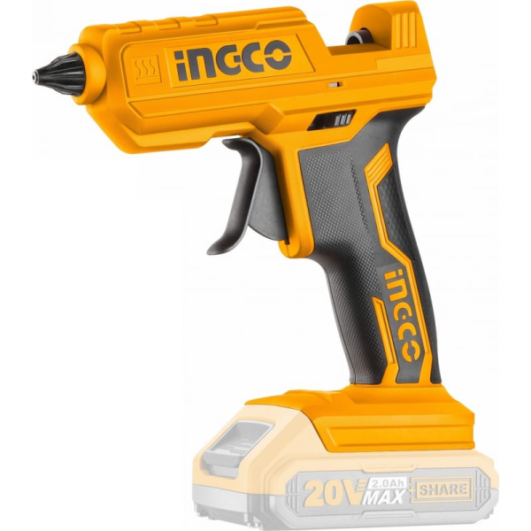 Аккумуляторный термоклеевой пистолет INGCO CGGLI2001