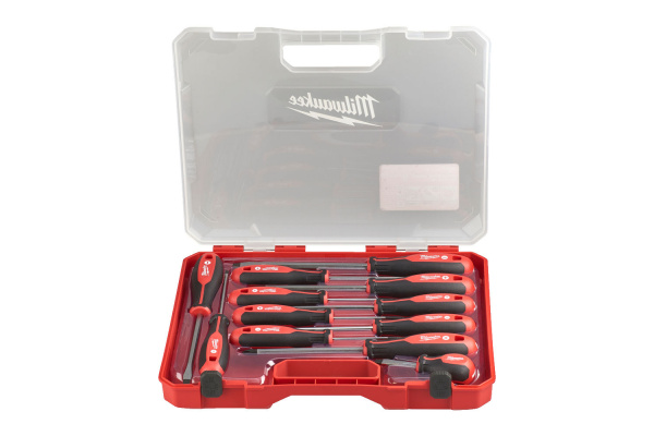 Набор отверток магнитных с трехгранной рукояткой в пластиковом кейсе (12шт)