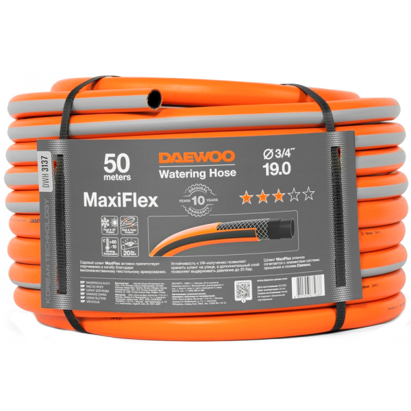 Шланг DAEWOO MaxiFlex  диаметром 3/4" 19мм длина 50 метров  DWH 3137