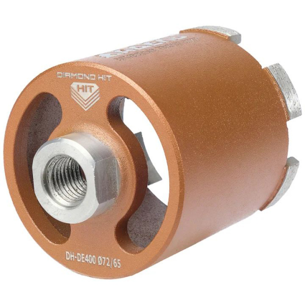 Коронка алмазная АДЕЛЬ Серия DH-DE400 Ø72/65 M16 R 6LSP ДУУ00005755 в Перми