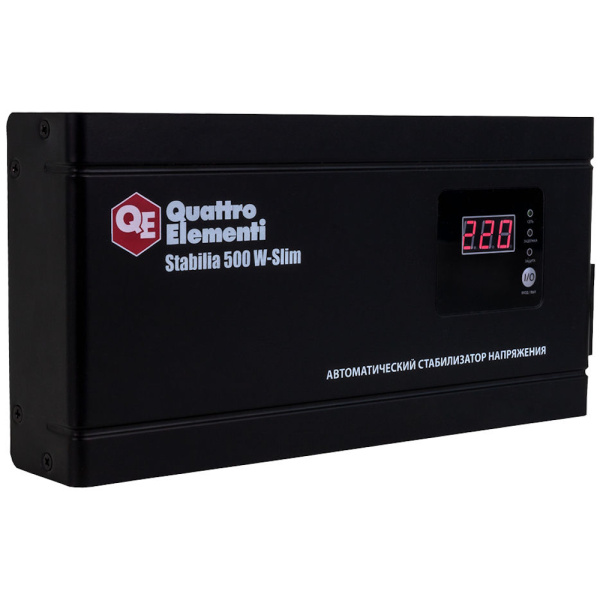 Стабилизатор напряжения Quattro Elementi Stabilia 500W-Slim (500 BA, 140-270 B, 2.3кг) настенный  772-555 в Перми