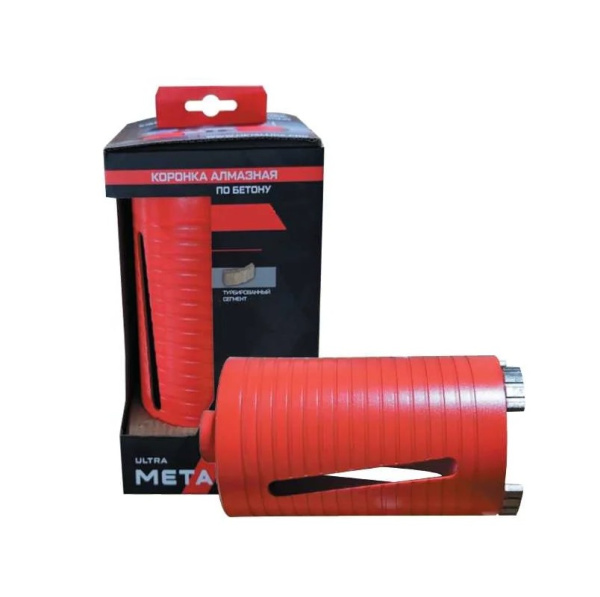 Коронка алмазная сегментная удлиненная METALLICA Ultra  72x150 мм, М16, без хвостовика, по бетону 902233