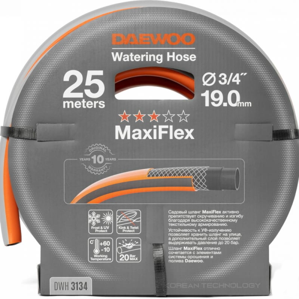 Шланг DAEWOO MaxiFlex  диаметром 3/4" 19мм, длина 25 метров  DWH 3134 в Перми