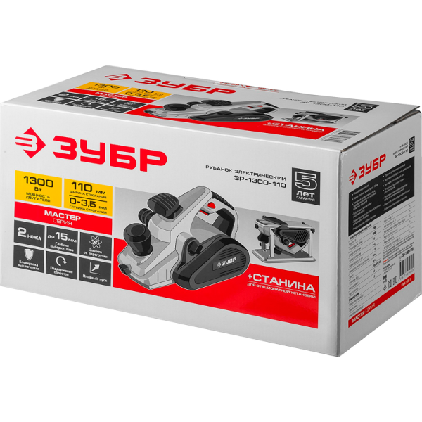 Рубанок электрический ЗУБР ЗР-1300-110 в Перми