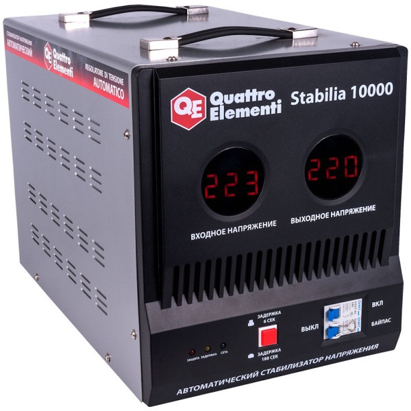 Стабилизатор напряжения Quattro Elementi Stabilia 10000 (10000ВА, 140-270В,байпас, 18,6кг)  772-104 в Перми