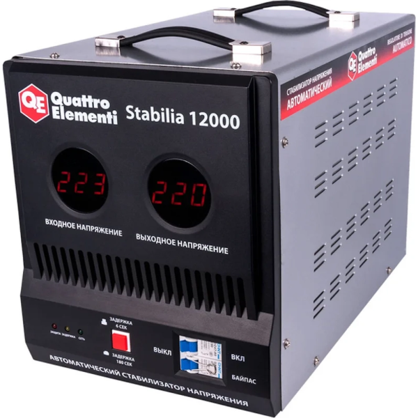 Стабилизатор напряжения Quattro Elementi Stabilia 12000 (12000ВА, 140-270В,байпас, 20,5кг)  772-111 в Перми