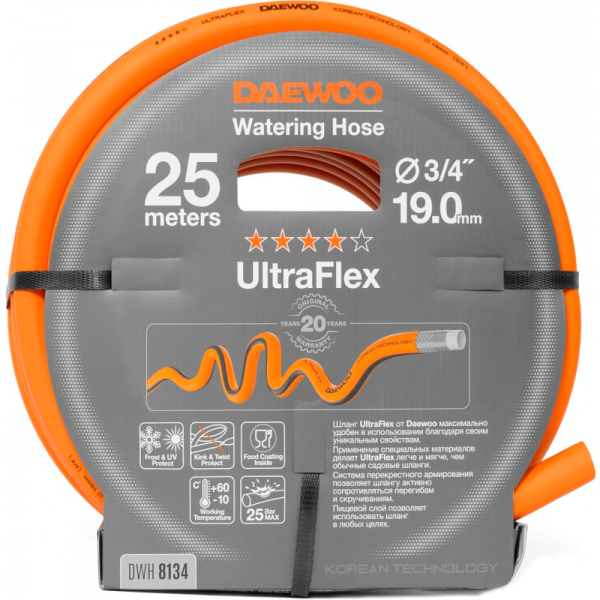 Шланг DAEWOO UltraFlex  диаметром 3/4" 19мм, длина 25 метров  DWH 8134 в Перми