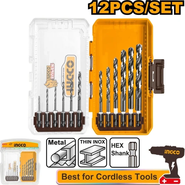 Набор сверл INGCO INDUSTRIAL 12 шт  AKDL11206 в Перми