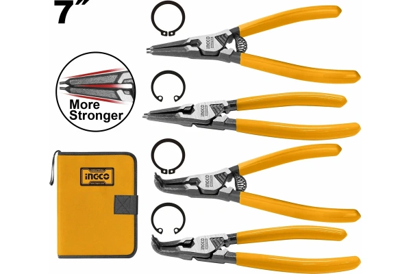 Набор съемников стопорных колец INGCO 180 мм 4 шт.  HCCPS26180 в Перми 