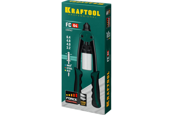 Заклепочник двуручный компактный KRAFTOOL FC-64 d.3.2-6.4мм., 320мм.  31160_z01 в Перми 