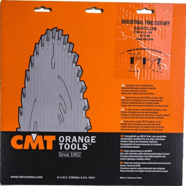 Диск пильный CMT 300x30x3,2/2,2 10° 15° ATB Z=72  285.072.12M в Перми