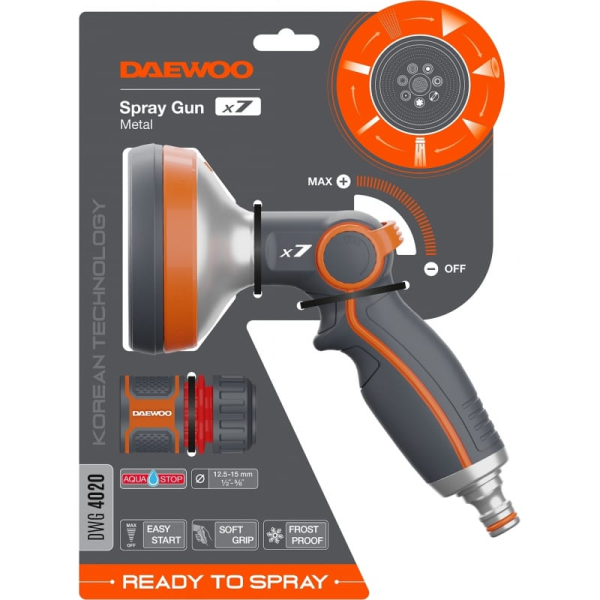 Пистолет-распылитель металлический DAEWOO Spray Gun x7 DWG 4020 в Перми