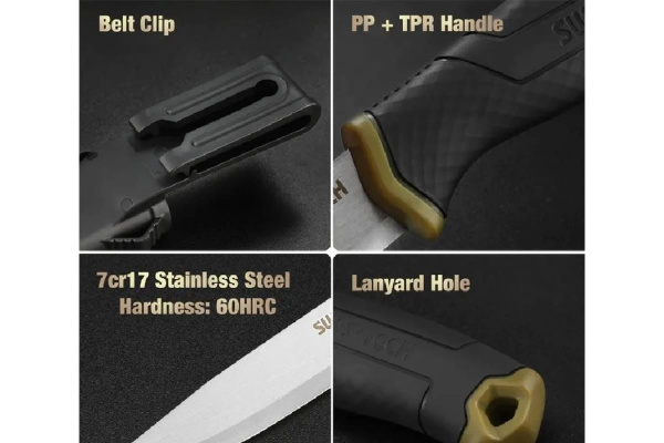 Нож туристический WORKPRO 102мм., пластиковый чехол  WP381010 в Перми 