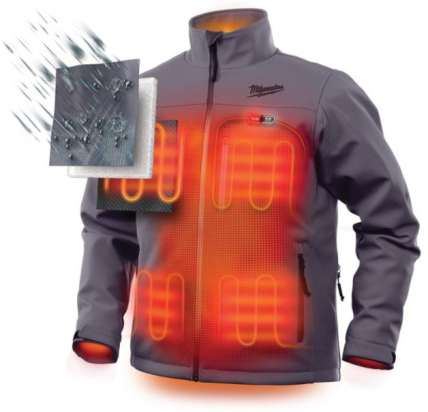 Куртка с подогревом Milwaukee M12 HJGREY3-0 (XXL) 4933451595