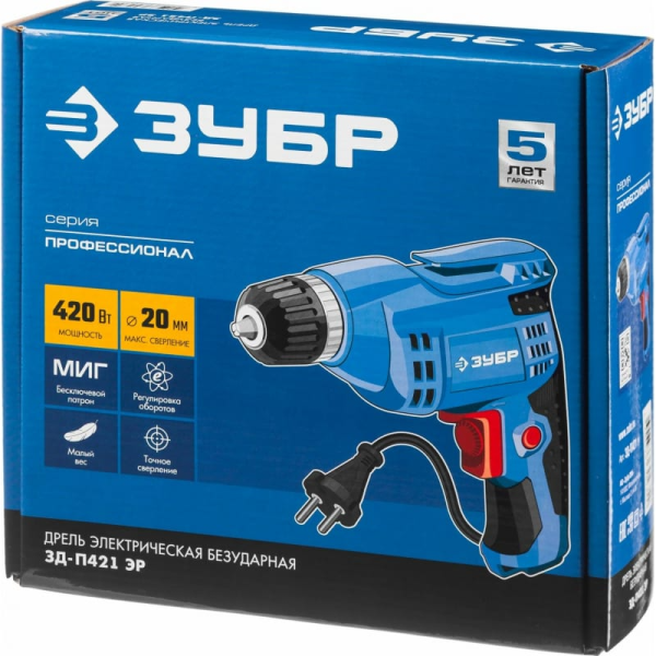 Дрель ЗУБР ЗД-П421 ЭР в Перми