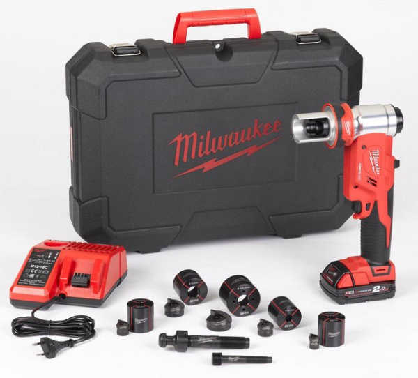 Акк. гидравлический пробойник Milwaukee M18 HKP-201CA FUEL (Li-Ion2Ач)
