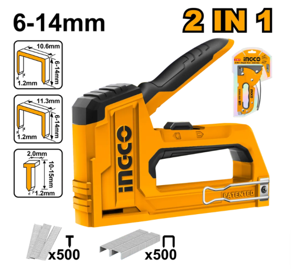 Пистолет для скрепления 2 в 1 INGCO HSG1406 в Перми 