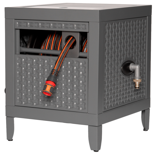 Металлическая катушка со шлангом DAEWOO DecoBOX  45м и набором для полива  DWR 6145 в Перми