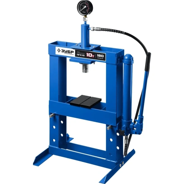 Пресс гидравлический напольный ЗУБР с гидронасосом и манометром  43070-10