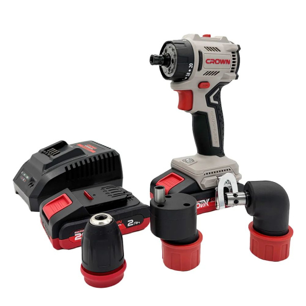 Дрель-шуруповерт аккумуляторная CROWN CT21131HQX-2 BMC в Перми