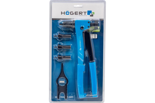 Заклепочник HOEGERT для резьбовых заклепок M3-M6  HT2C180