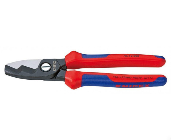 Ножницы для резки кабелей с двойными режущими кромками KNIPEX 95 12 200 KN-9512200