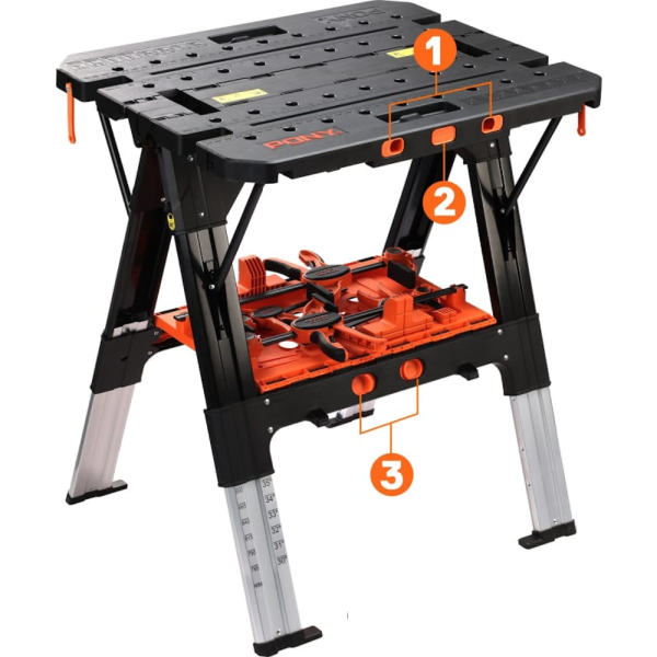 Верстак Pony Jorgensen 2-в-1 в наборе со струбцинами 2 шт.  60P в Перми