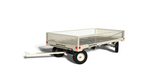 Двухосная телега + МИТРАКС 2500 х 1250 мм. + съемное дышло 900 мм, борт 300мм в Перми