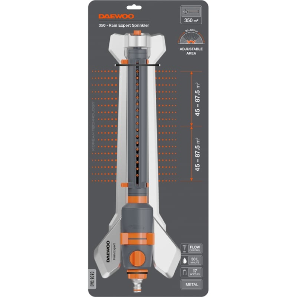 Дождеватель металлический  DAEWOO 350 Rain Expert Metal Sprinkler   DWS 2070 в Перми