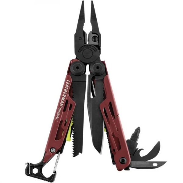 Мультитул LEATHERMAN Signal, 19 функций, бордовый, нейлоновый чехол  832745
