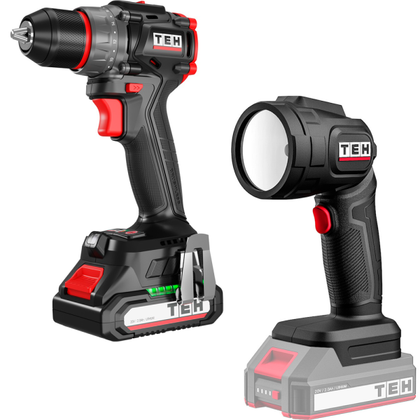 Аккумуляторная дрель TEH TDBL420-2B 20V+фонарь LL1810 PROMOTDBL420-2B 20V+фонарь LL1810 в Перми