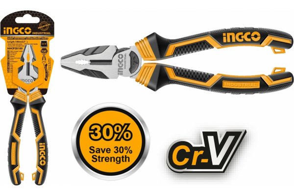 Плоскогубцы комбинированные INGCO 180 мм  HHCP28180 в Перми 