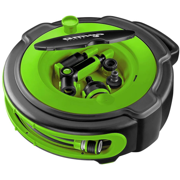 Катушка со шлангом портативная 17,5м + комплект для подключения и насадки Amigo Grande 79610 в Перми