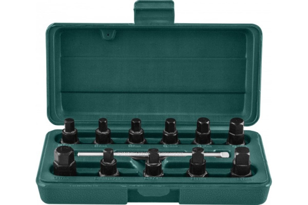 Комплект для откручивания масляных пробок, 12 предметов AI030002