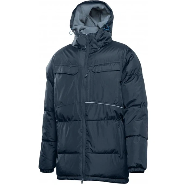 утепленная куртка с капюшоном HOEGERT LEON темно-синяя M/50  HT5B926-M в Перми