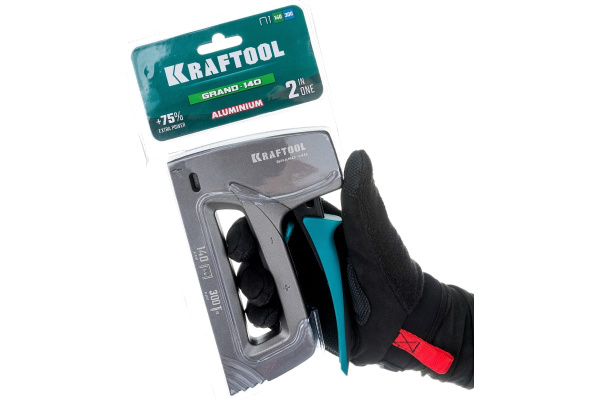 Степлер механический Kraftool тип 140 6-14мм., гвозди 16мм.. алюминиевый корпус  3194 в Перми 