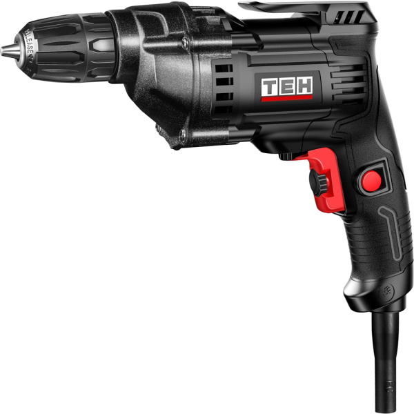 Дрель безударная TEH TD1006 Мощность 600 Вт., быстрозажимной патрон 10 мм. 0-3300 об\мин. Мах даметр све