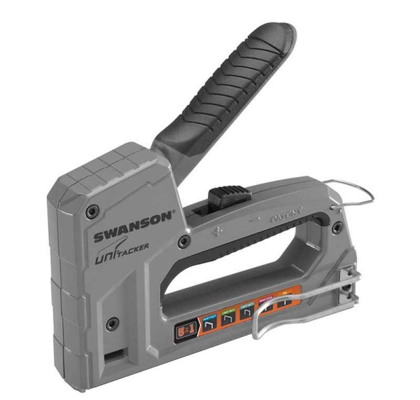 Cтеплер Swanson  UniTacker 5 в 1 (#13, #36, #53, #140 + гвозди) алюм. + комплект 500 скоб STA865
