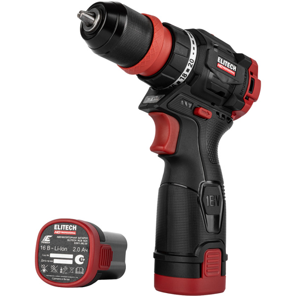 Дрель аккумуляторная ELITECH CD 16UL2 E2201.078.01 в Перми