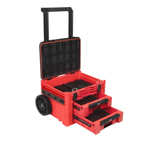 Кейс-тележка для инструментов №1 DLT RED PRO  с выдвижными отсеками 2+1 60х51х42см  4060 в Перми 
