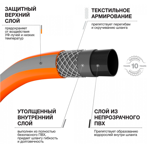 Шланг DAEWOO MaxiFlex  диаметром 3/4" 19мм длина 50 метров  DWH 3137 в Перми