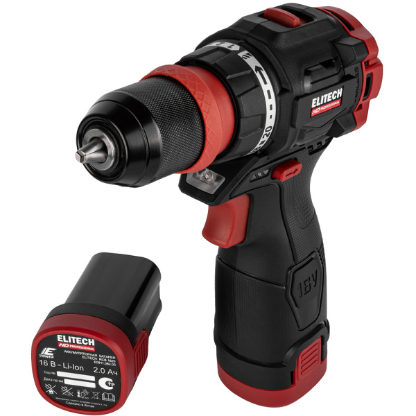 Дрель аккумуляторная ELITECH CD 16UL2 E2201.078.01