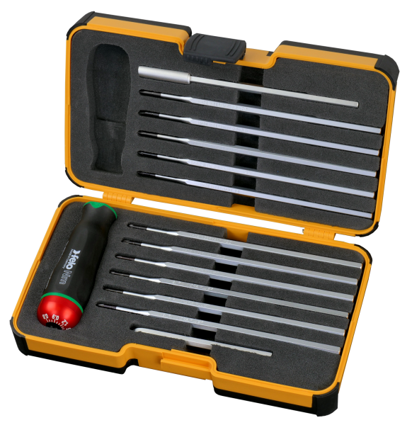 Felo Отвертка c регулировкой крутящего момента Серия Nm 0,6-1,5 с набором насадок 12 шт в кейсе 10099116 в Перми 